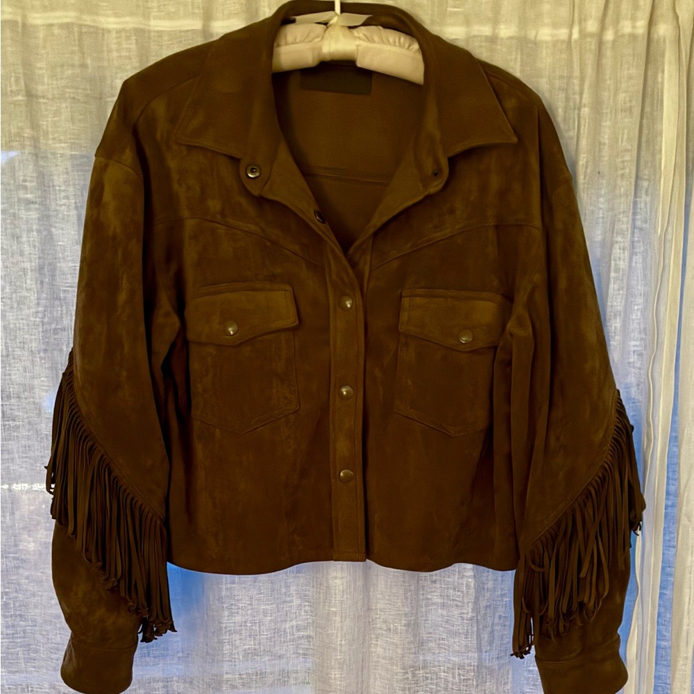 Brown Fringe Women's Jacket
